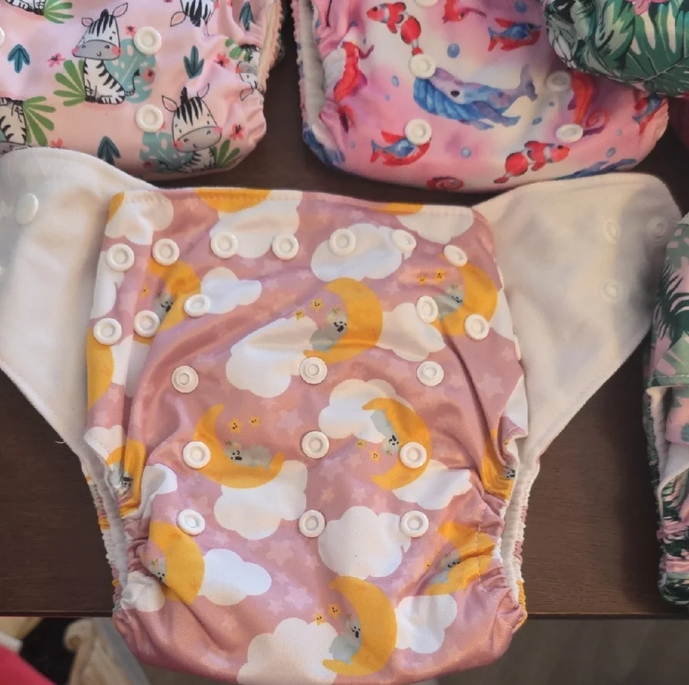 Floral and Animal Print Diaper Covers Set